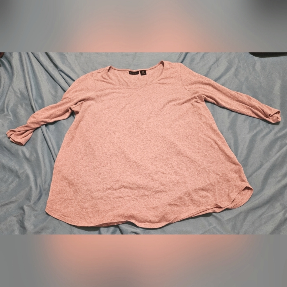 Tahari Lavender 3/4 Sleece Top Size 1X